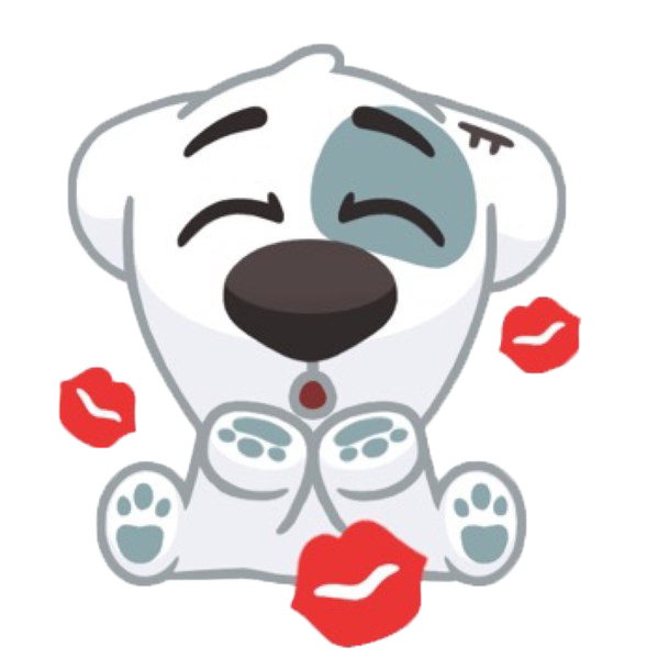 Стикеры ВК собака Спотти