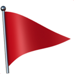 Красный треугольный флажок