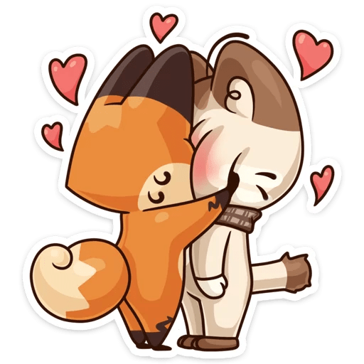 Стикер обнимашки