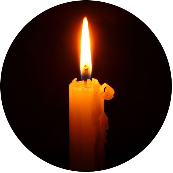 Церковная свеча скорби