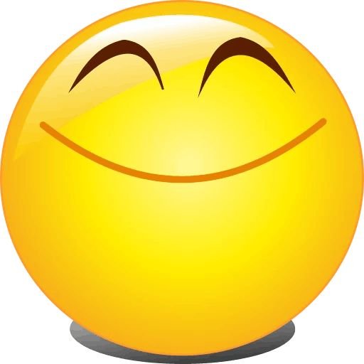 Смайл с закрытыми глазами и улыбкой