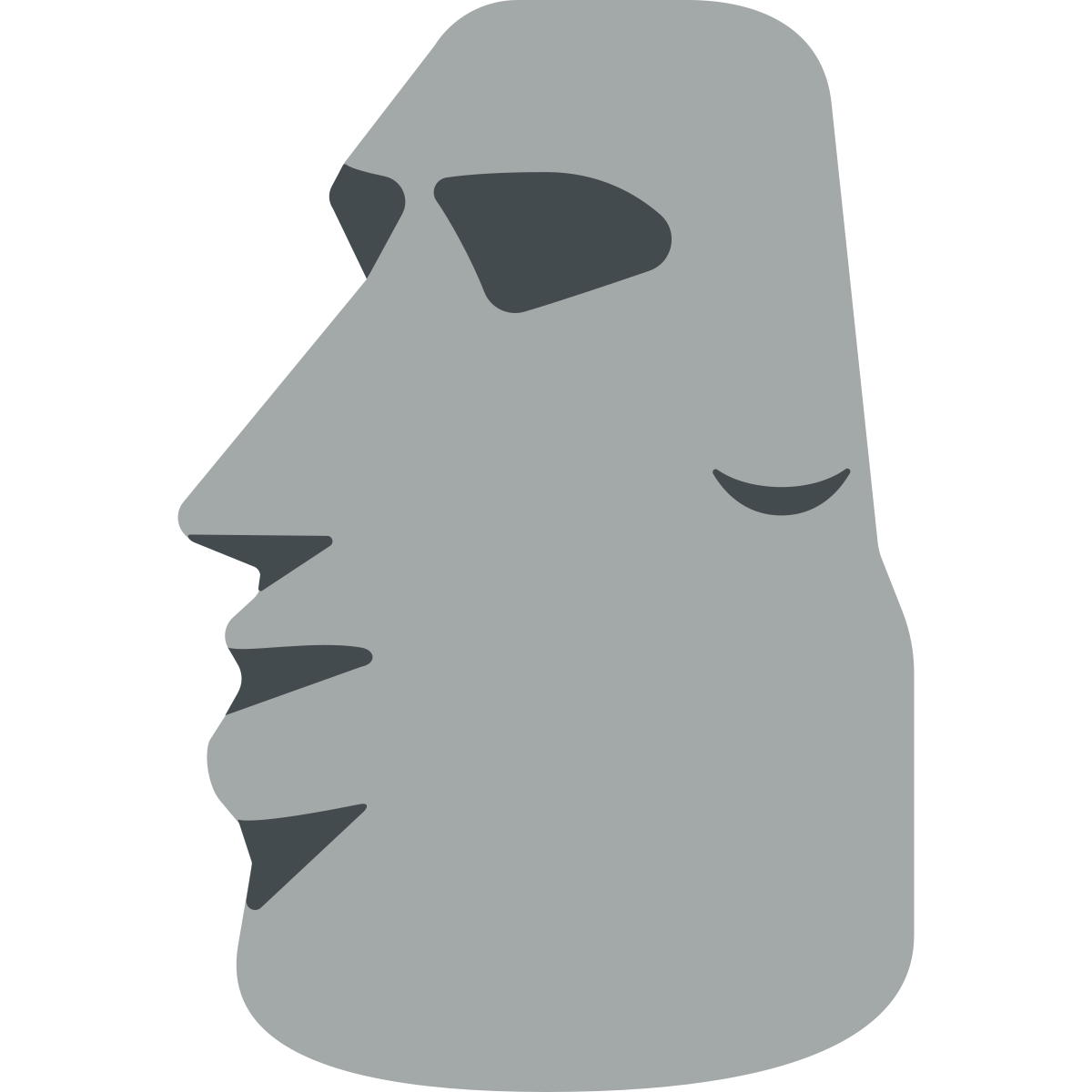 Смайлик камень лицо. Моаи Стоун ЭМОДЖИ. Статуи Моаи ЭМОДЖИ. Статуя Моаи смайлик. Голова с острова Пасхи эмодзи.