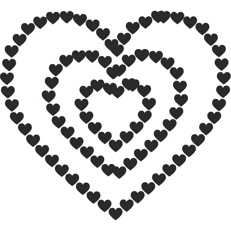 Рисунок сердца из смайликов