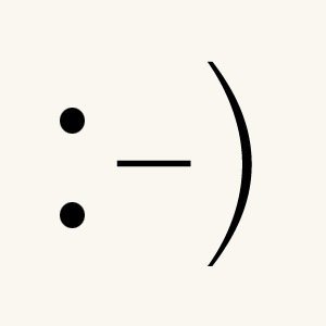 Смайлик двоеточие и скобка