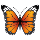 Голубая бабочка стикер