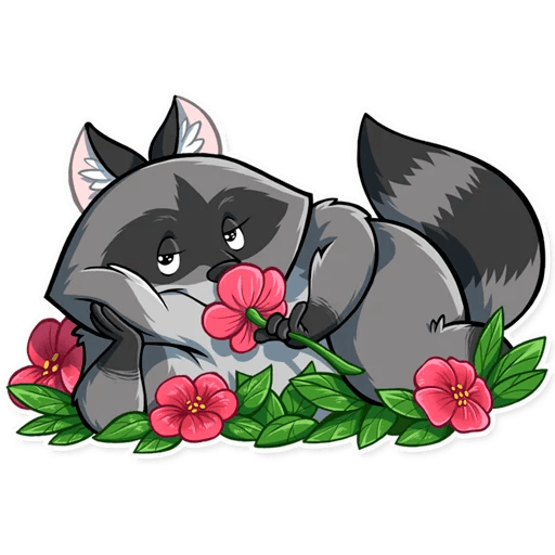 Енот Елисей Стикеры