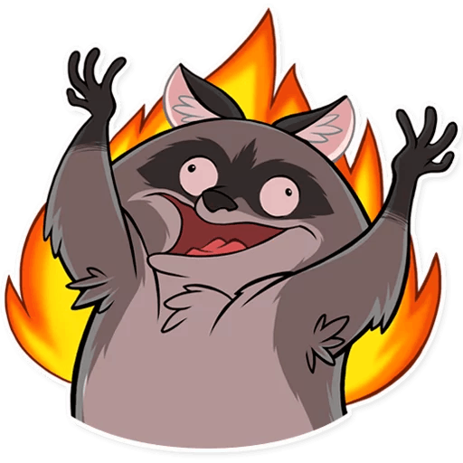 Енот Елисей Стикеры