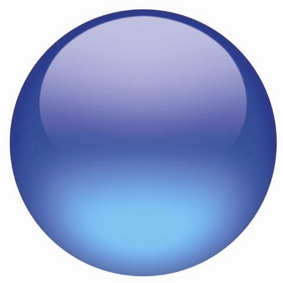 Смайлик синий круг