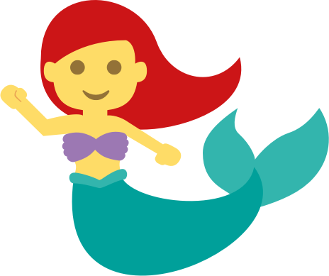 Русалка клипарт на прозрачном фоне