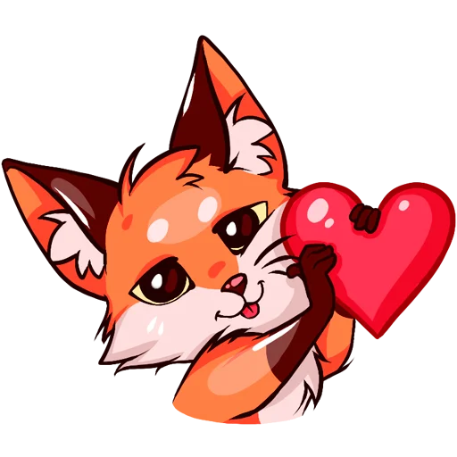 Стикеры Лис Паппи