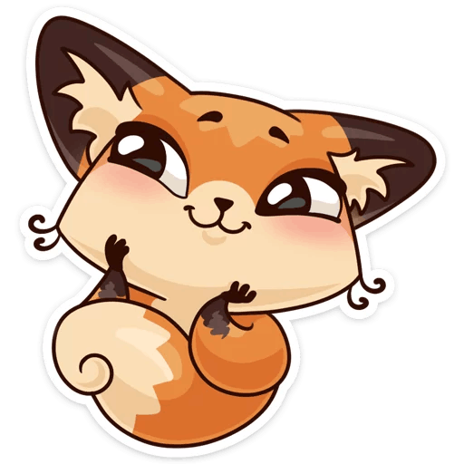 Стикеры ВК лиса Луна