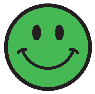 Веселый смайлик зеленый
