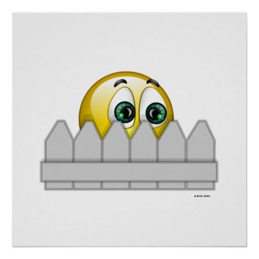 Смайлик подглядывает