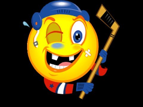 Смайлик с клюшкой