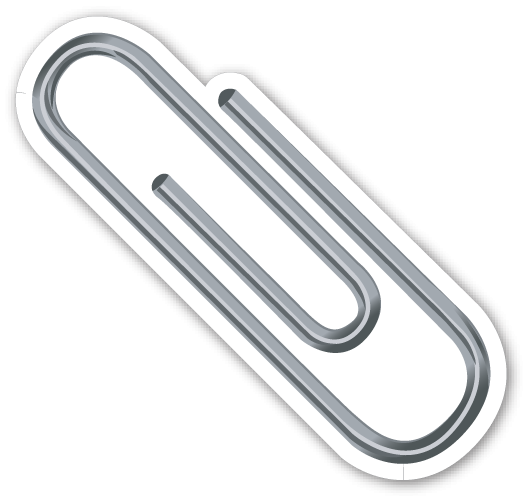 Стикер со скрепкой