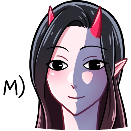 Набор стикеров дьяволица