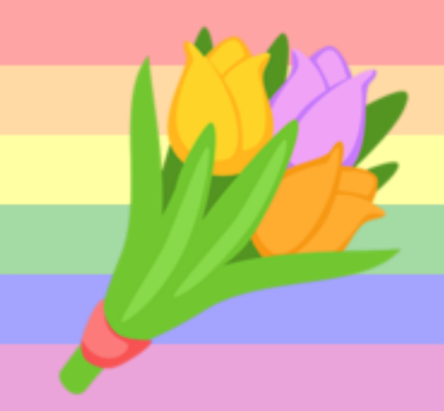 Смайлик букет тюльпанов