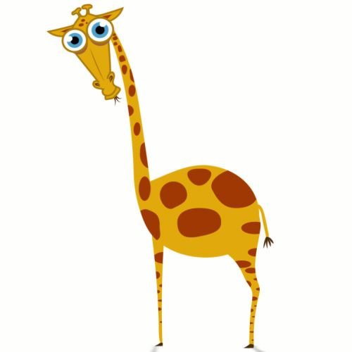 Веселый Жирафик мультяшный