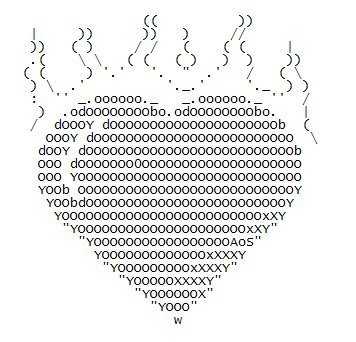 Сердечко из символов