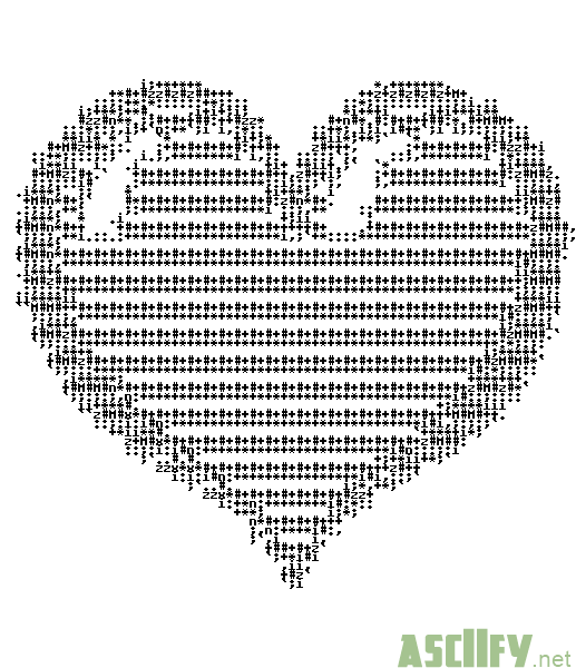 Сердце из знаков