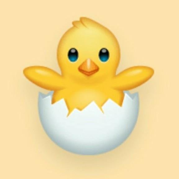 ЭМОДЖИ цыпленок в яйце