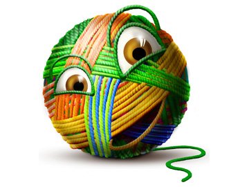 Клубок ниток с иголками