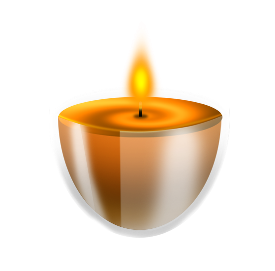 Горящая Лампадка на прозрачном фоне