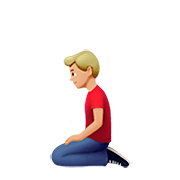 Смайлик человек на коленях
