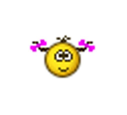 Смайлик девочка с косичками