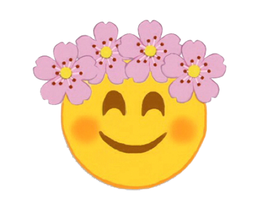 Смайлик с венком на голове