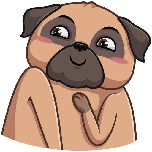 Стикеры Мопс Бун