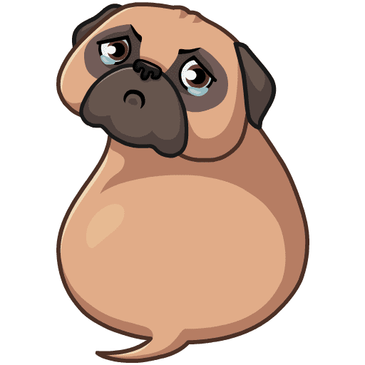 Стикеры Мопс Бун