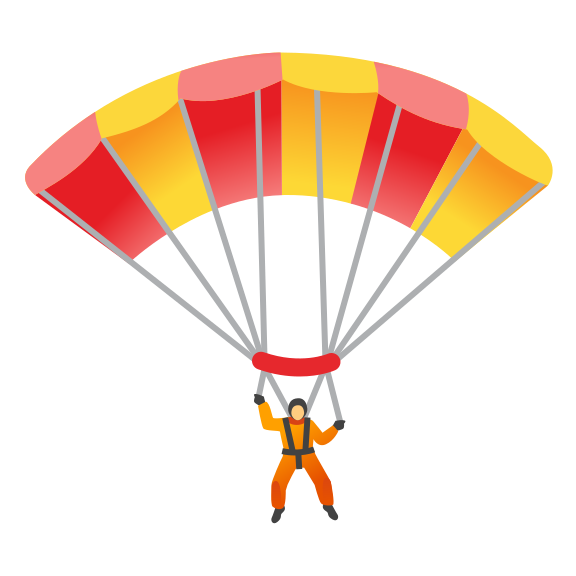Значок парашют