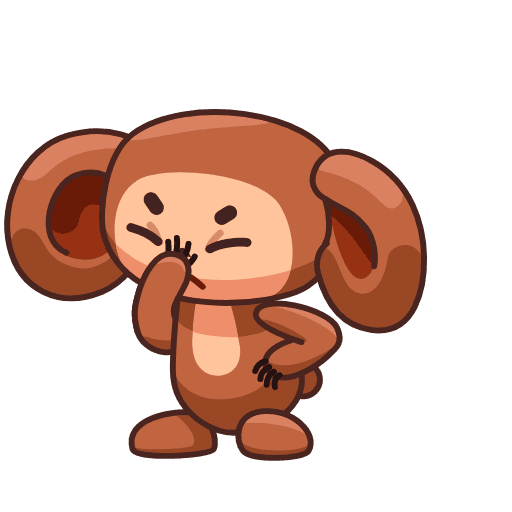 Стикер ватсап Cheburashka