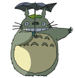 Тоторо с зонтом PNG