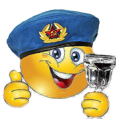 Смайлик в десантном берете