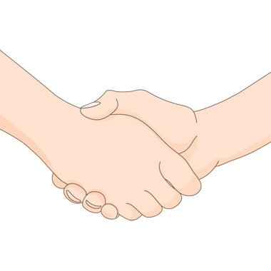 Смайлик пожимающий руки