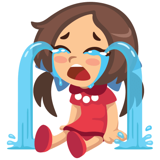 Стикер плачет