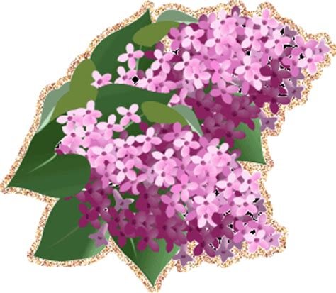 Анимационная веточка сирени