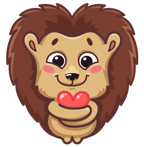 Стикеры ВК Ежик Шуня