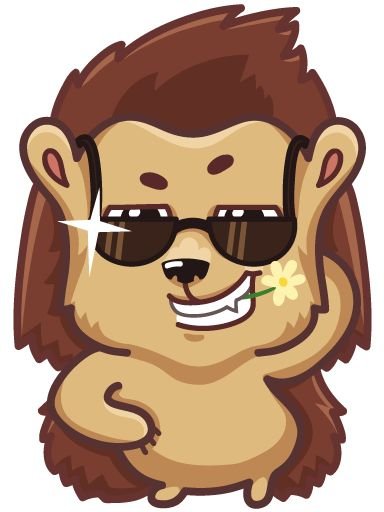 Стикеры ВК Ежик Шуня