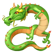 Китайский зеленый дракон ЭМОДЖИ