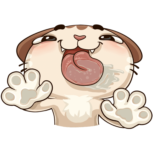 Стикер облизывает