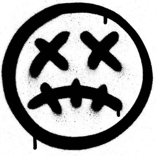 Смайлик с крестиками вместо глаз