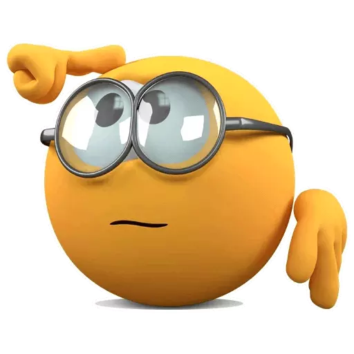 Смайлик умный в очках