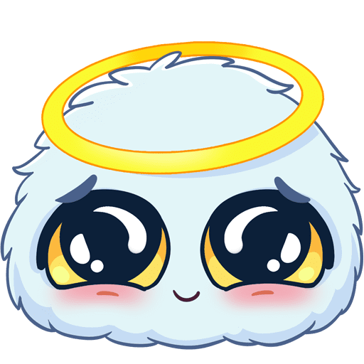 Пушистый шарик с глазами