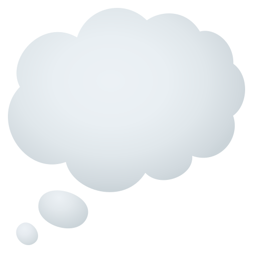 Смайлик облачко мысли