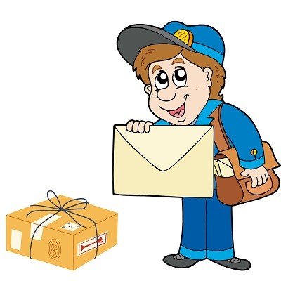 Человечек для презентации почтовый ящик