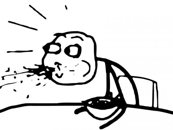 Мем выплевывает чай