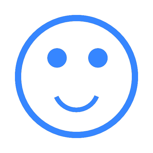 Грустный синий смайлик